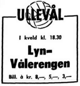 Lyn - Vlerengen i kveld kl. 18:30